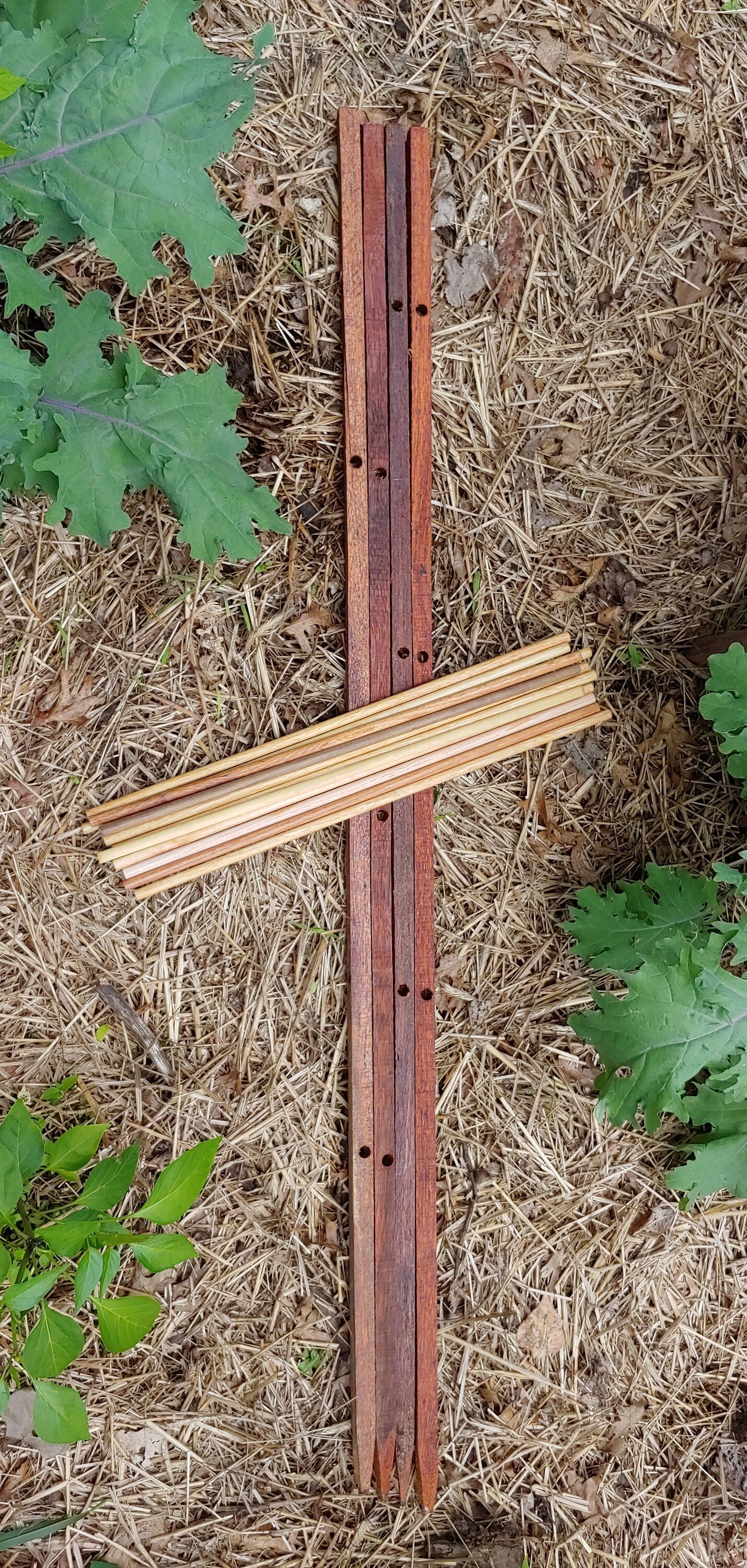 Hardwood Tomato Cage, Sturdy, Elegant, Easy Assembly & Storage